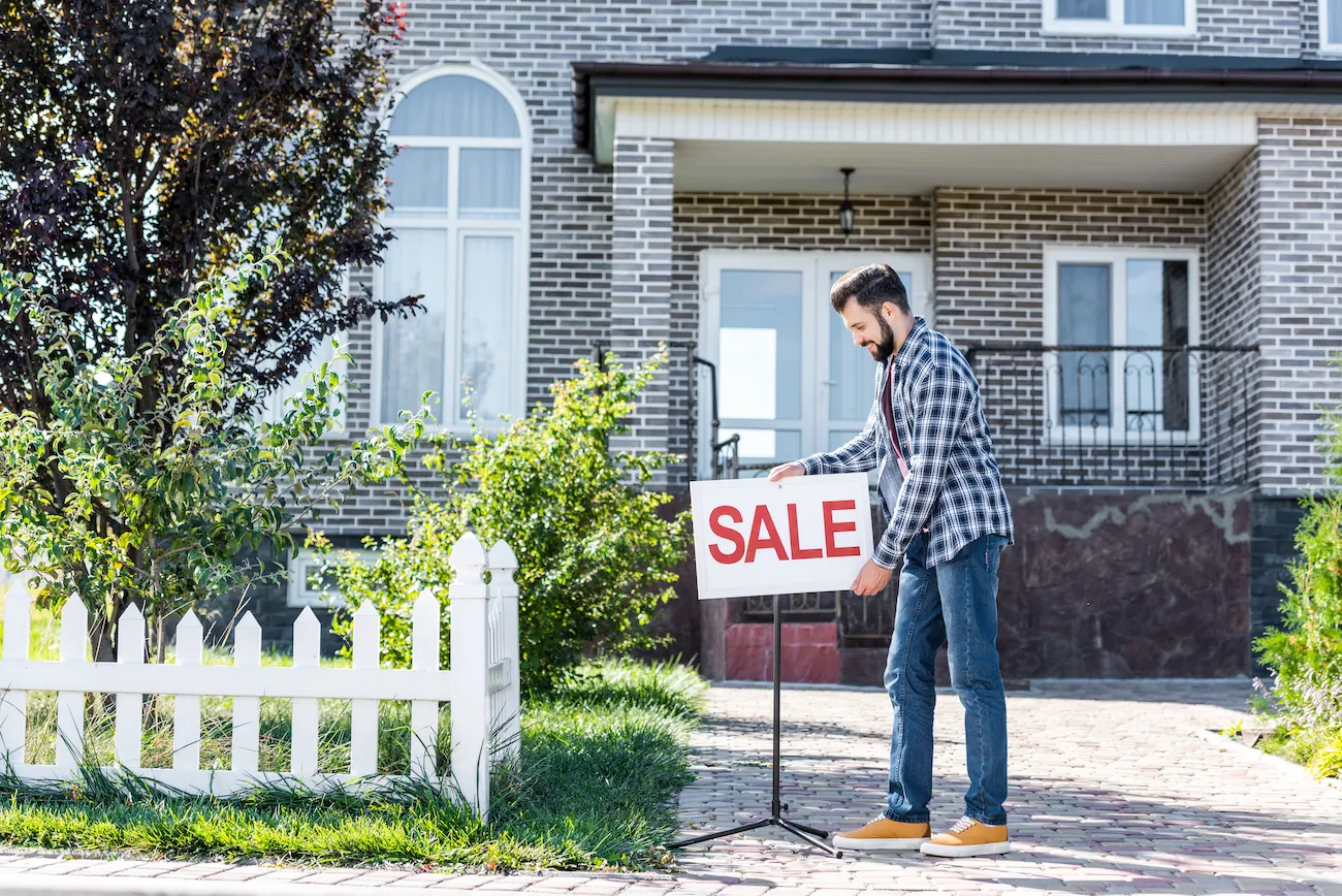 Man getting ready to sell his house